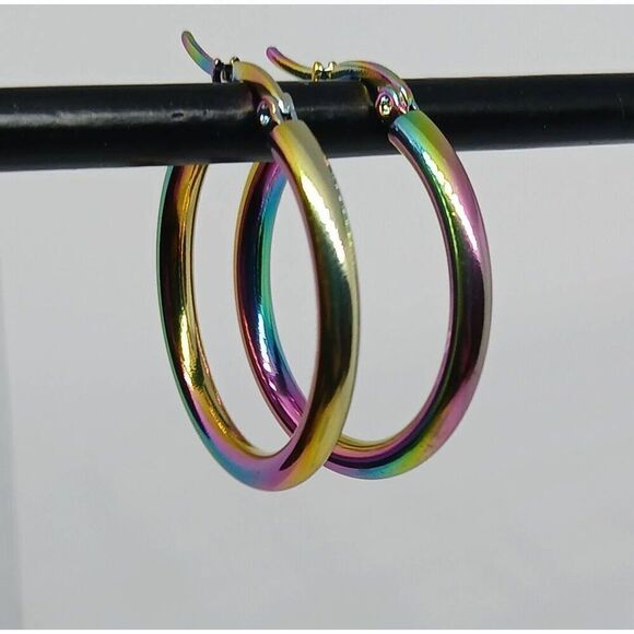 No Brand Jewelry - Neochrome hoop earrings
